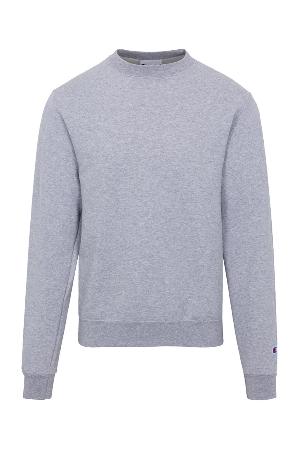 Champion S600 Mens Double Dry Eco Moisture Wicking Fleece Crewneck Sweatshirt Light Steel Grey Flat Front