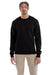 Champion S600 Mens Double Dry Eco Moisture Wicking Fleece Crewneck Sweatshirt Black Model Front