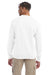 Champion S600 Mens Double Dry Eco Moisture Wicking Fleece Crewneck Sweatshirt White Model Back