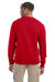 Champion S600 Mens Double Dry Eco Moisture Wicking Fleece Crewneck Sweatshirt Scarlet Red Model Back