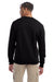 Champion S600 Mens Double Dry Eco Moisture Wicking Fleece Crewneck Sweatshirt Black Model Back