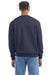 Champion S600 Mens Double Dry Eco Moisture Wicking Fleece Crewneck Sweatshirt Heather Navy Blue Model Back
