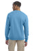 Champion S600 Mens Double Dry Eco Moisture Wicking Fleece Crewneck Sweatshirt Lagoon Blue Model Back