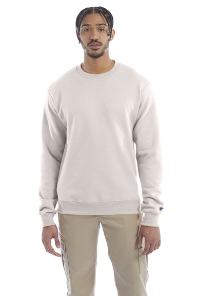 Champion S600 Mens Double Dry Eco Moisture Wicking Fleece Crewneck Sweatshirt Body Blush Pink Model Front
