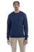 Champion S600 Mens Double Dry Eco Moisture Wicking Fleece Crewneck Sweatshirt Late Night Blue Model Front