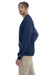 Champion S600 Mens Double Dry Eco Moisture Wicking Fleece Crewneck Sweatshirt Late Night Blue Model Side