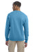 Champion S600 Mens Double Dry Eco Moisture Wicking Fleece Crewneck Sweatshirt Tempo Teal Blue Model Back
