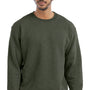 Champion Mens Double Dry Eco Moisture Wicking Fleece Crewneck Sweatshirt - Heather Dark Green