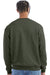 Champion S600 Mens Double Dry Eco Moisture Wicking Fleece Crewneck Sweatshirt Heather Dark Green Model Back