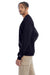 Champion S600 Mens Double Dry Eco Moisture Wicking Fleece Crewneck Sweatshirt Navy Blue Model Side