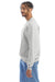 Champion S600 Mens Double Dry Eco Moisture Wicking Fleece Crewneck Sweatshirt Silver Grey Model Side