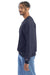 Champion S600 Mens Double Dry Eco Moisture Wicking Fleece Crewneck Sweatshirt Heather Navy Blue Model Side