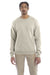 Champion S600 Mens Double Dry Eco Moisture Wicking Fleece Crewneck Sweatshirt Sand Model Front