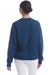 Champion S650 Womens PowerBlend Crewneck Sweatshirt Late Night Blue Model Back
