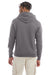 Champion S700 Mens Double Dry Eco Moisture Wicking Fleece Hooded Sweatshirt Hoodie w/ Pouch Pocket Stone Grey Model Back