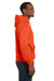 Champion S700 Mens Double Dry Eco Moisture Wicking Fleece Hooded Sweatshirt Hoodie w/ Pouch Pocket Orange Model Side