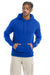Champion S700 Mens Double Dry Eco Moisture Wicking Fleece Hooded Sweatshirt Hoodie w/ Pouch Pocket Royal Blue Model Front