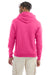 Champion S700 Mens Double Dry Eco Moisture Wicking Fleece Hooded Sweatshirt Hoodie w/ Pouch Pocket Wow Pink Model Back