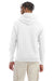 Champion S700 Mens Double Dry Eco Moisture Wicking Fleece Hooded Sweatshirt Hoodie w/ Pouch Pocket White Model Back