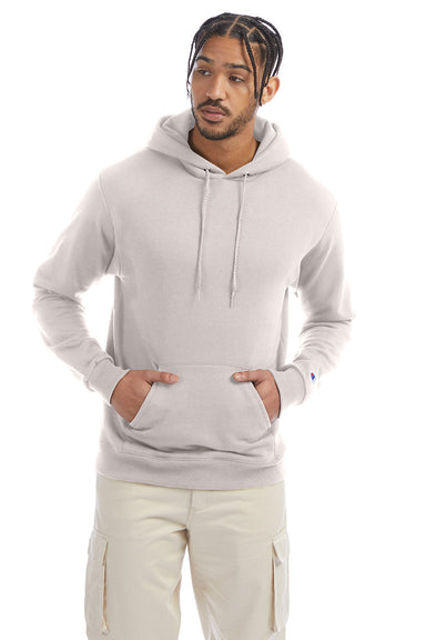 Champion S700 Mens Double Dry Eco Moisture Wicking Fleece Hooded Sweatshirt Hoodie w/ Pouch Pocket Body Blush Pink Model Front