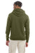 Champion S700 Mens Double Dry Eco Moisture Wicking Fleece Hooded Sweatshirt Hoodie w/ Pouch Pocket Fresh Olive Green Model Back