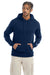 Champion S700 Mens Double Dry Eco Moisture Wicking Fleece Hooded Sweatshirt Hoodie w/ Pouch Pocket Late Night Blue Model Front