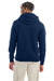 Champion S700 Mens Double Dry Eco Moisture Wicking Fleece Hooded Sweatshirt Hoodie w/ Pouch Pocket Late Night Blue Model Back