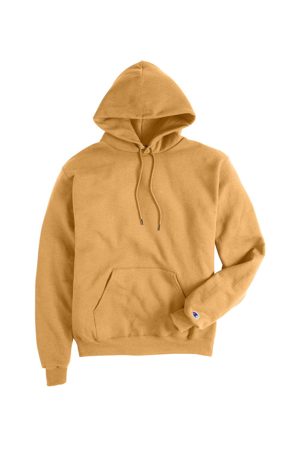 Champion S700 Mens Double Dry Eco Moisture Wicking Fleece Hooded Sweatshirt Hoodie w/ Pouch Pocket Gold Glint Flat Front