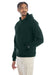Champion S700 Mens Double Dry Eco Moisture Wicking Fleece Hooded Sweatshirt Hoodie w/ Pouch Pocket Dark Green Model 3q