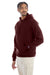 Champion S700 Mens Double Dry Eco Moisture Wicking Fleece Hooded Sweatshirt Hoodie w/ Pouch Pocket Maroon Model 3q