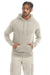 Champion S700 Mens Double Dry Eco Moisture Wicking Fleece Hooded Sweatshirt Hoodie w/ Pouch Pocket Sand Model Front