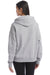 Champion S760 Womens PowerBlend Relaxed Hooded Sweatshirt Hoodie w/ Pouch Pocket Light Steel Grey Model Back