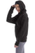 Champion S760 Womens PowerBlend Relaxed Hooded Sweatshirt Hoodie w/ Pouch Pocket Black Model Side