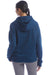 Champion S760 Womens PowerBlend Relaxed Hooded Sweatshirt Hoodie w/ Pouch Pocket Late Night Blue Model Back