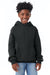 Champion S790 Youth Double Dry Eco Moisture Wicking Fleece Hooded Sweatshirt Hoodie w/ Pouch Pocket Black Model Front