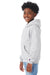 Champion S790 Youth Double Dry Eco Moisture Wicking Fleece Hooded Sweatshirt Hoodie w/ Pouch Pocket Light Steel Grey Model Side