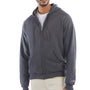 Champion Mens Double Dry Eco Moisture Wicking Fleece Full Zip Hooded Sweatshirt Hoodie w/ Pockets - Heather Charcoal Grey