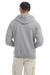 Champion S800 Mens Double Dry Eco Moisture Wicking Fleece Full Zip Hooded Sweatshirt Hoodie w/ Pockets Light Steel Grey Model Back