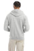 Champion S800 Mens Double Dry Eco Moisture Wicking Fleece Full Zip Hooded Sweatshirt Hoodie w/ Pockets Silver Grey Model Back