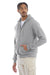 Champion S800 Mens Double Dry Eco Moisture Wicking Fleece Full Zip Hooded Sweatshirt Hoodie w/ Pockets Light Steel Grey Model 3q