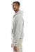 Champion S800 Mens Double Dry Eco Moisture Wicking Fleece Full Zip Hooded Sweatshirt Hoodie w/ Pockets Silver Grey Model Side