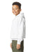 Gildan SF500B Youth Softstyle Hooded Sweatshirt Hoodie White Model Side