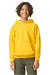 Gildan SF500B Youth Softstyle Hooded Sweatshirt Hoodie Daisy Yellow Model Front
