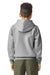 Gildan SF500B Youth Softstyle Hooded Sweatshirt Hoodie w/ Pouch Pocket Sport Grey Model Back