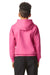 Gildan SF500B Youth Softstyle Hooded Sweatshirt Hoodie Pink Lemonade Model Back