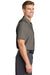 Red Kap SP24/SP24LONG Mens Industrial Moisture Wicking Short Sleeve Button Down Shirt w/ Double Pockets Grey Model Side