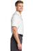 Red Kap SP24/SP24LONG Mens Industrial Moisture Wicking Short Sleeve Button Down Shirt w/ Double Pockets White Model Side