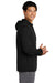 Sport-Tek ST296 Mens Moisture Wicking Fleece Hooded Sweatshirt Hoodie w/ Pouch Pocket Black Model Side