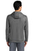 Sport-Tek ST296 Mens Moisture Wicking Fleece Hooded Sweatshirt Hoodie w/ Pouch Pocket Heather Dark Grey Model Back