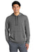Sport-Tek ST296 Mens Moisture Wicking Fleece Hooded Sweatshirt Hoodie w/ Pouch Pocket Heather Dark Grey Model Front